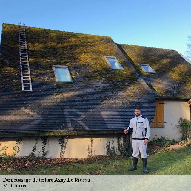 Demoussage de toiture  azay-le-rideau-37190 M. Coteux