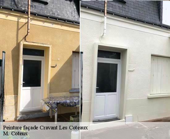 Peinture façade  cravant-les-coteaux-37500 M. Coteux